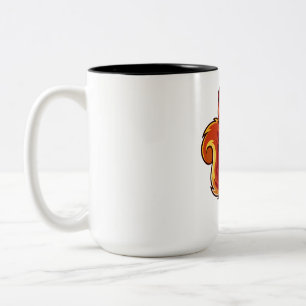 Taza Bicolor Mascota de ardilla de dibujos animados vibrante