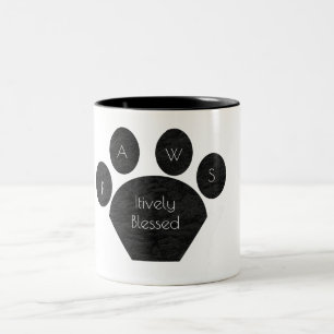 Taza Bicolor Mascota gigante Paw Print Coffee Mug