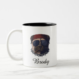 Taza Bicolor Mascota personalizada perro cara divertida persona