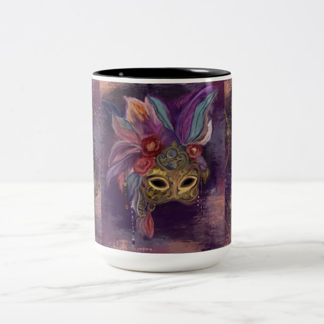 TAZA BICOLOR MASQUERADE VENECIA  ARTE      (Centro)