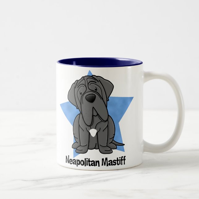 Taza Bicolor Mastín napolitano de la estrella de Kawaii (Derecha)