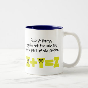 Taza Bicolor Matemáticas divertida del problema