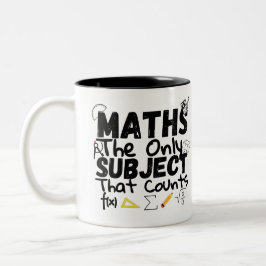 Taza Bicolor Matemáticas, El Único Asunto Que Cuenta El Café De