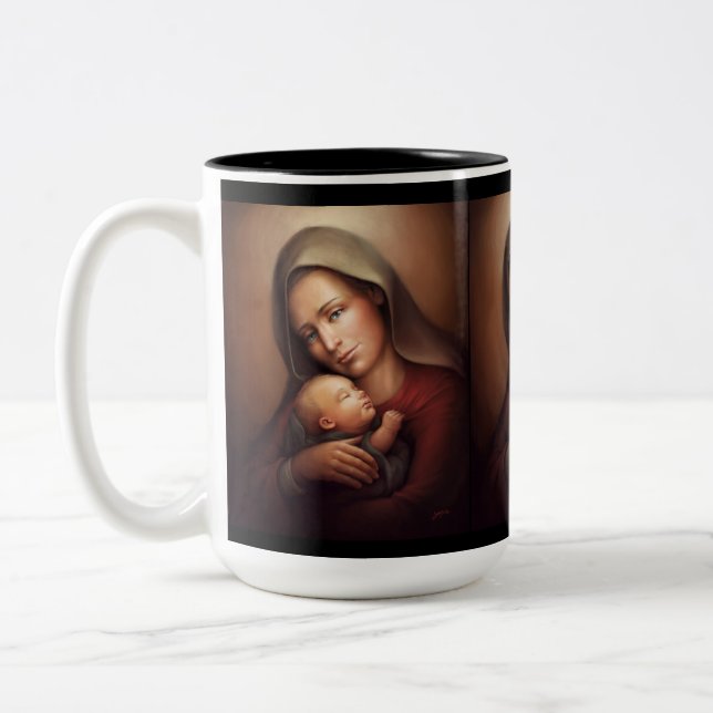 Taza Bicolor Maternidad divina (Izquierda)