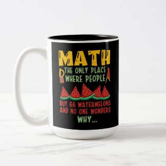 Taza Bicolor Math El Único Lugar Donde La Gente Compra 66 sandí