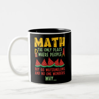 Taza Bicolor Math El Único Lugar Donde La Gente Compra 66 sandí