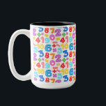 TAZA BICOLOR MATHEMATICS AND NUMERICAL OPERATIONS<br><div class="desc">If you're a fan of adding,  multiplying,  and dividing,  you'll love this design incorporating numbers in various colors. This design is perfect for showcasing your love for math or giving to a fellow math enthusiast.</div>