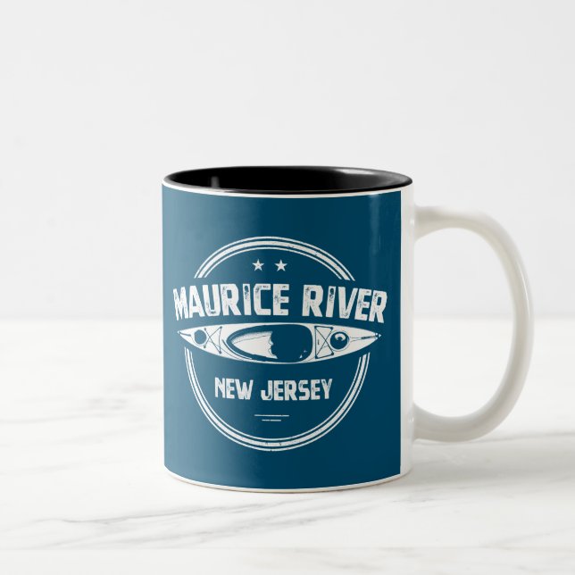 Taza Bicolor Maurice River New Jersey Kayaking (Derecha)