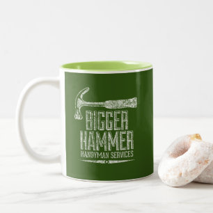 Taza Bicolor Mayores Servicios De Mano De Martillo Blanco Gfx G