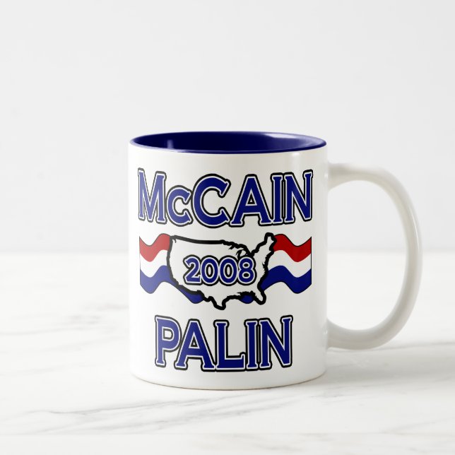 Taza Bicolor McCain Palin 2008 (Derecha)