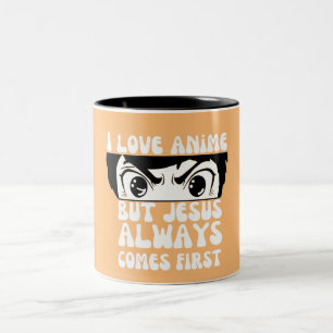 Taza Bicolor Me Encanta Anime Pero Jesús Viene Primero Cristian