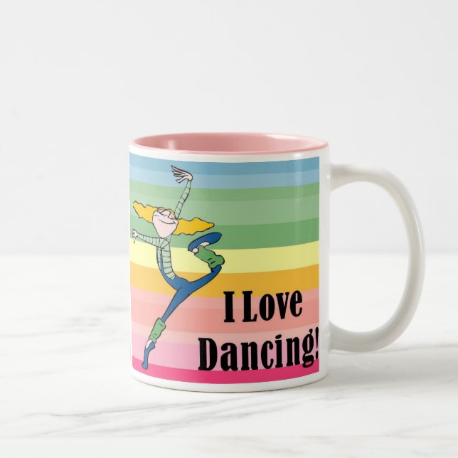 Taza Bicolor Me encanta bailar mug (Derecha)