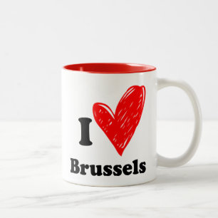 Taza Bicolor Me encanta Bruselas