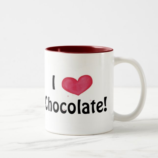 Taza Bicolor Me encanta el chocolate (Derecha)