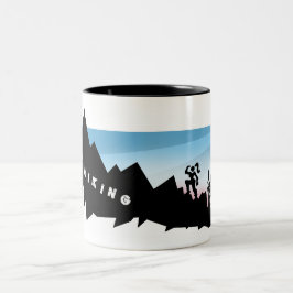 Taza Bicolor Me encanta el senderismo