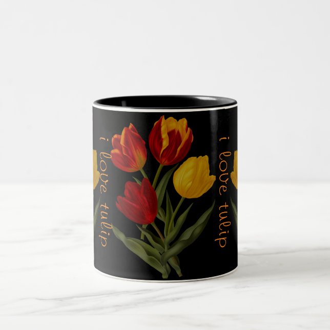 Taza Bicolor me encanta el tulip mug (Centro)