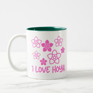 Taza Bicolor Me Encanta Hoya Colector De Plantas Florales De Co