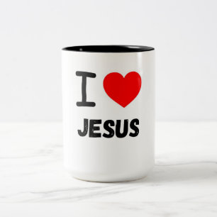 TAZA BICOLOR ME ENCANTA JESUS MUG