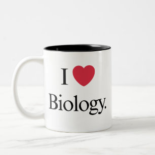 Taza Bicolor Me encanta la biología