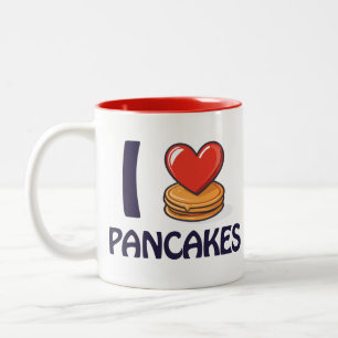 Taza Bicolor Me encanta la camiseta de Pancakes