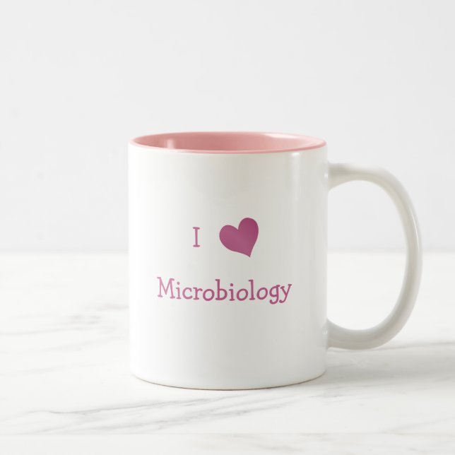 Taza Bicolor Me encanta la microbiología (Derecha)