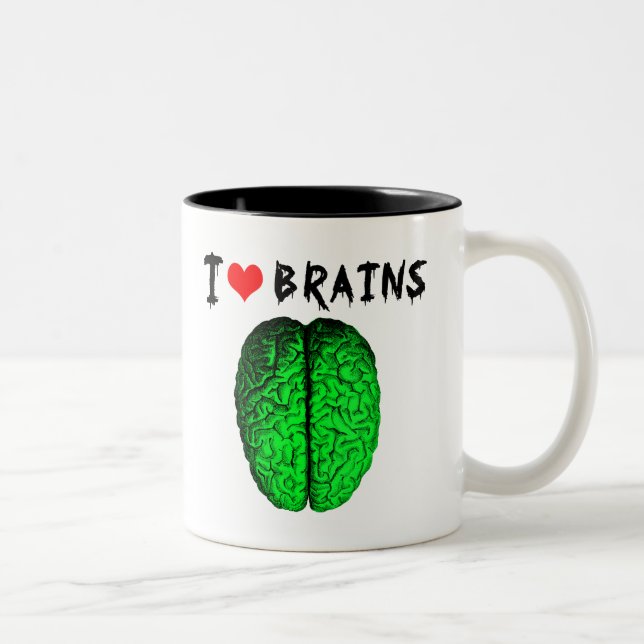 Taza Bicolor Me encanta la música de los cerebros (Derecha)