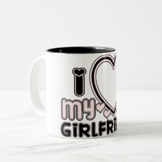 Taza Bicolor me encanta mi gf mug