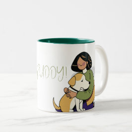 Taza Bicolor Me encanta mi perro - Edición femenina 2