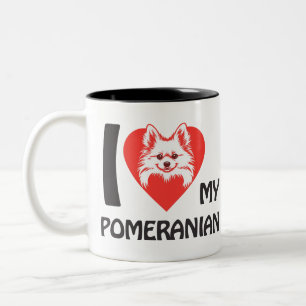 Taza Bicolor Me Encanta Mi Pomerania - Un regalo de amante de l