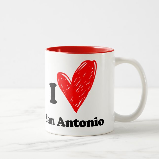Taza Bicolor Me encanta San Antonio (Derecha)
