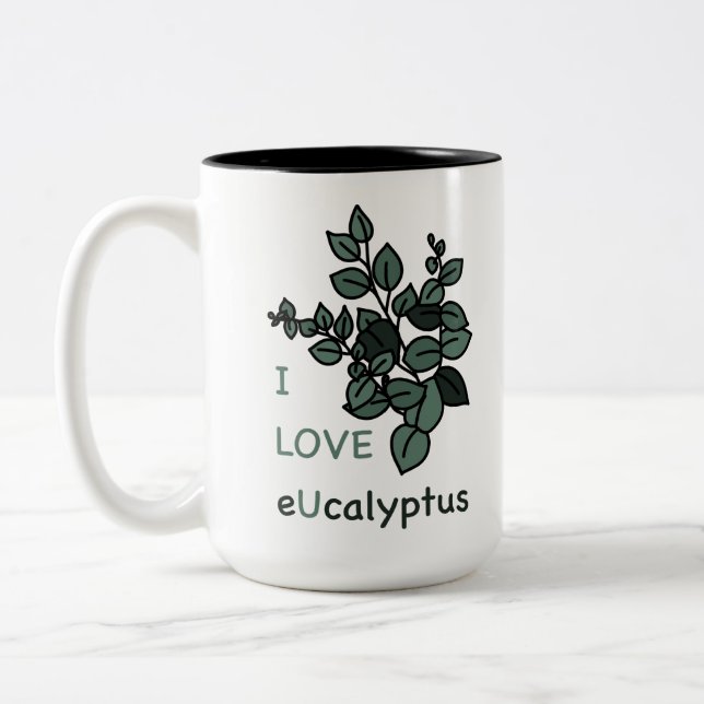 Taza Bicolor ME ENCANTA Ucalyptus (Izquierda)