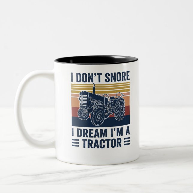 Taza Bicolor me encantan las camisetas de tractores (Izquierda)