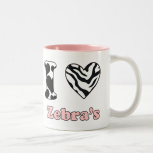 Taza Bicolor Me encantan las cebras