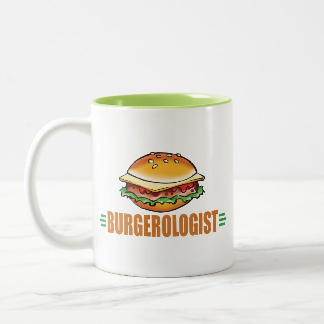 Taza Bicolor Me encantan las hamburguesas (Izquierda)