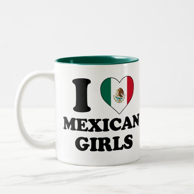 Taza Bicolor Me encantan los Chicas mexicanos (Izquierda)