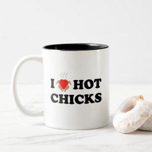 Taza Bicolor Me encantan los chicles calientes   Office Humor C