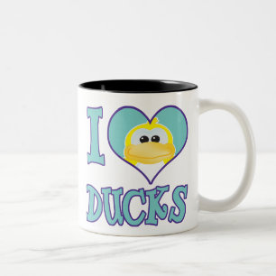 Taza Bicolor Me encantan los patos