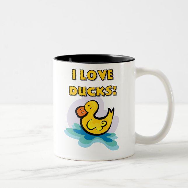 Taza Bicolor Me encantan los patos (Derecha)