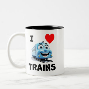 Taza Bicolor Me encantan los trenes