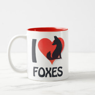 Taza Bicolor Me encantan los zorros