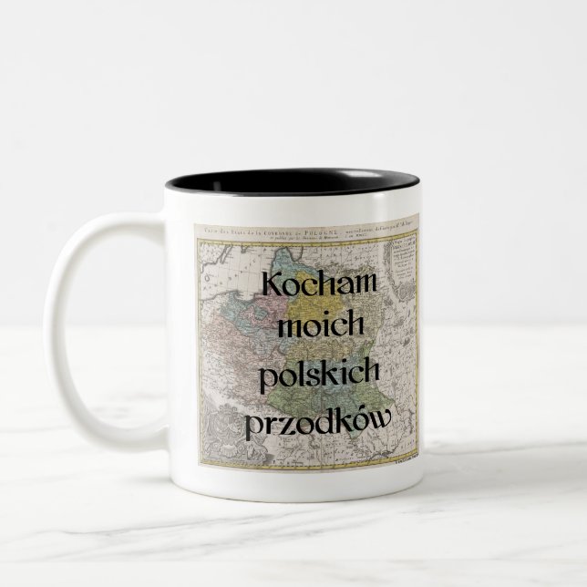 Taza Bicolor Me encantan mis antepasados polacos | Personalizad (Izquierda)
