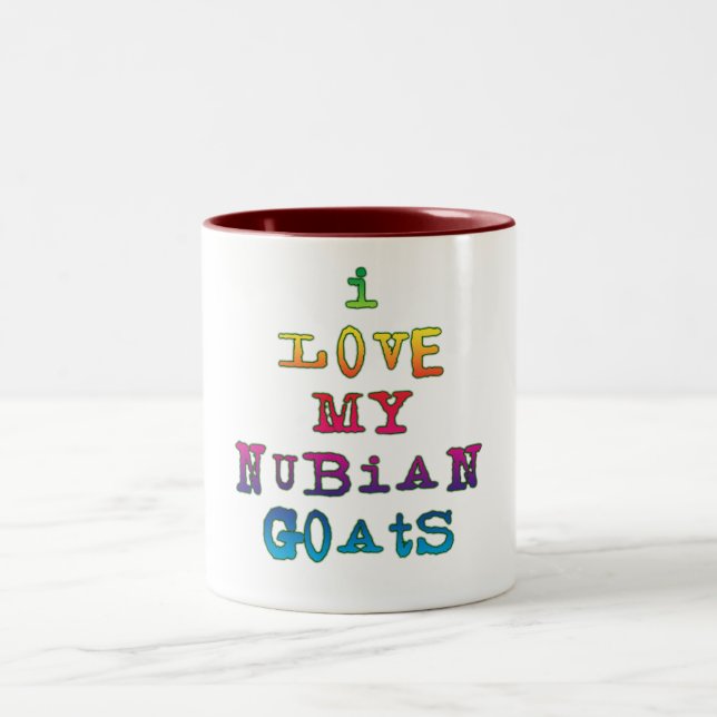 Taza Bicolor Me encantan mis cabras nubias (Centro)