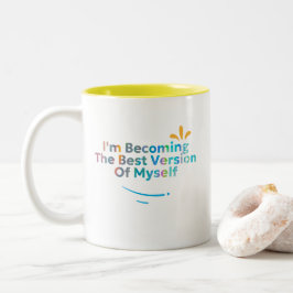 Taza Bicolor Me Estoy Convirtiendo En La Mejor Versión Para Mí