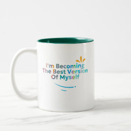 Taza Bicolor Me Estoy Convirtiendo En La Mejor Versión Para Mí