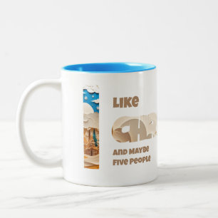 Taza Bicolor Me gusta la Navidad y Quizás