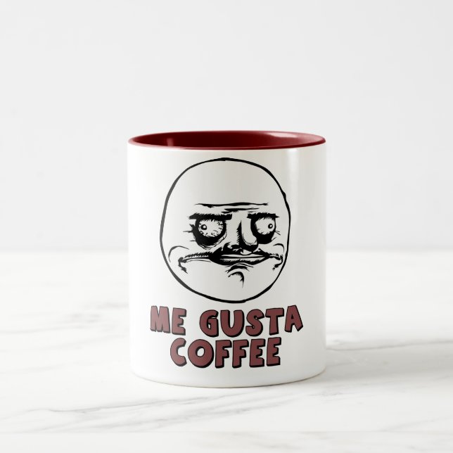 Taza Bicolor Me Gusta Meme Coffe Mug (Centro)