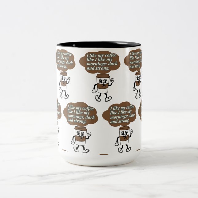 Taza Bicolor Me gusta mi cita de café (Centro)