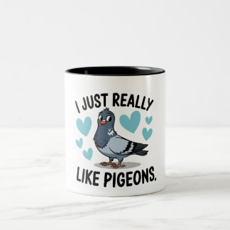 Taza Bicolor Me gustan mucho las palomas