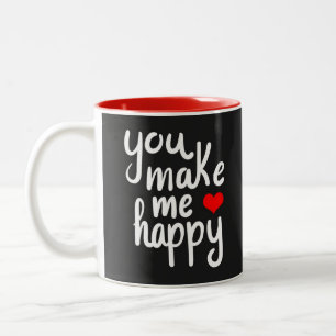 TAZA BICOLOR **ME HACES FELIZ**