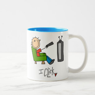Taza Bicolor Me Hago Adicto a la TV